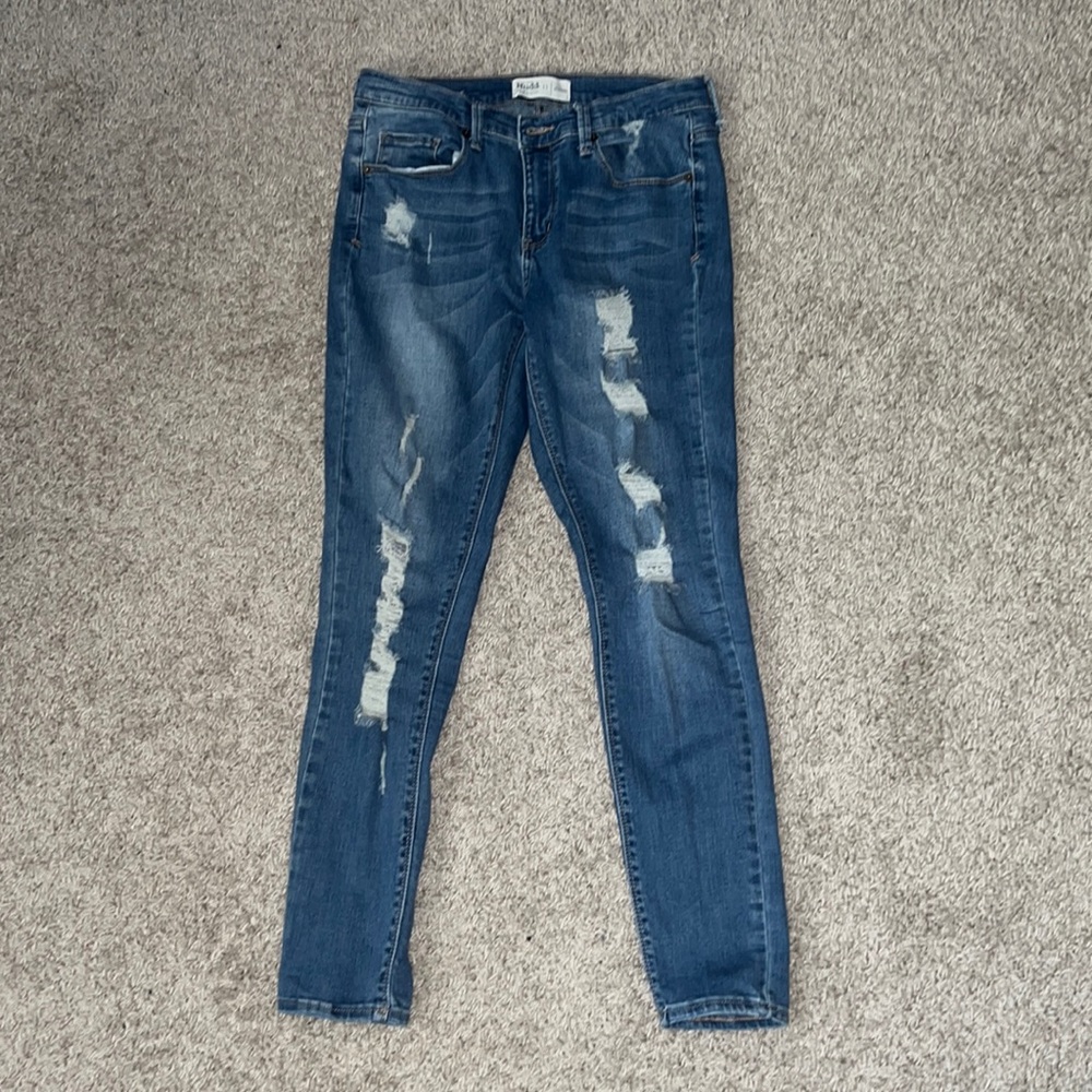 Mudd FLX stretch ripped Jeggings. Size 11